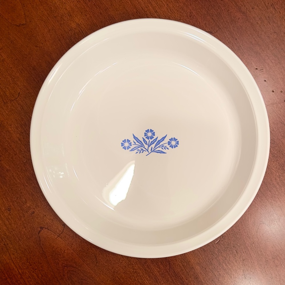 Corning Ware Blue Cornflower Pie Serving Plate P-309 - Picture 5 of 5